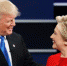 　资料图片：希拉里和特朗普在电视辩论中正面交锋。 - News.Ycwb.Com