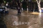 车辆路过溅起水花。 - Meizhou.Cn