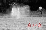 无人机在喷洒农药。南方日报记者 梁维春 摄 - 新浪广东