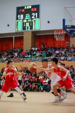 我院男篮与广东宏远青年队进行友谊赛 - 广东科技学院
