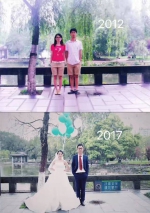 情侣5年后回母校 重拍当年定情照获祝福 - Southcn.Com