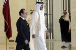 卡塔尔埃米尔(国家元首)塔米姆与法国总统奥朗德。 - 广东电视网