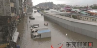 虎门海水倒灌，多辆车被淹 - 新浪广东