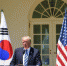 当地时间6月30日，美国总统特朗普在白宫会见韩国总统文在寅，并出席联合记者会。图为特朗普在联合记者会上发表讲话。 - News.Ycwb.Com