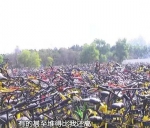 广州一空地共享单车堆积如山 竟会不时传出诡异声响 - 新浪广东