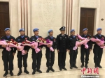 今年2月底，中国(浙江)第六支赴南苏丹维和警队凯旋。　张斌 摄 - 新浪广东