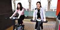 有轨电车琶醍站设动感单车 乘客可免费健身还能发电给车站照明 - 广东大洋网
