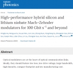 《High-performance hybrid silicon and lithium niobate Mach–Zehnder modulators for 100 Gbit s−1 and beyond》 - 华南师范大学