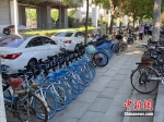 北京某郊区地铁口的共享单车。中新网吴涛 摄 - 新浪广东
