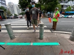 地面亮起“红绿灯” 道钉闪烁警示，智能斑马线试点工程正式启用 - 广东大洋网