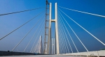 太美了！广州南沙港铁路跨西江斜拉桥穿上“新衣” - 广东大洋网
