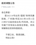 受台风“圆规”影响，广州水上公交、珠江游已停航 - 广东大洋网