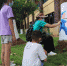 一群小朋友在惠州龙门地派温泉开启了“彩绘非遗艺术之旅”。通讯员 供图 - 中国新闻社广东分社主办