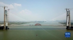 7月25日，广州南沙红莲大桥主桥合龙（无人机照片）。 - 新浪广东